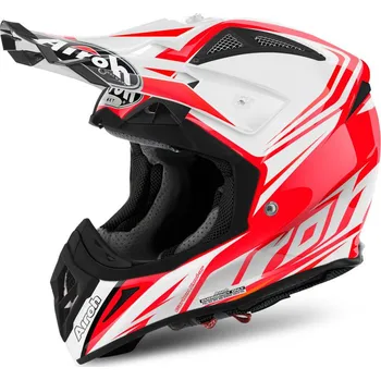 Helma na motorku Airoh Aviator 2.2 Ready bílá/červená