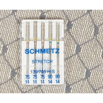 Nástroj na niť a příze Jehly strojové H 705 STRETCH, jehla do šicího stroje, 5 ks