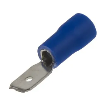 Auto elektroinstalace Zástrčka plochá 4,8 mm modrá, 100 ks