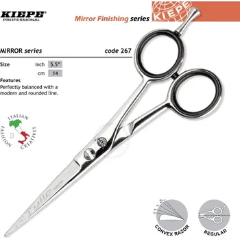 Kadeřnické nůžky Kiepe 267 Tulip - profesionální kadeřnické nůžky na klouzavé střihy VÝPRODEJ: 267/5,5&quot;