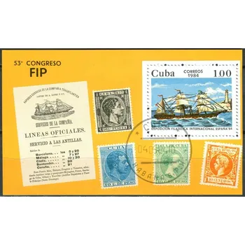 Poštovní známka (1984) MiNr. 2855 - Block 82 - O - Kuba - Mezinárodní výstava poštovních známek ESPANA '84, Madrid