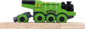 Vláček a vláčkodráha Bigjigs Toys Rail Flying Scotsman lokomotiva zelená