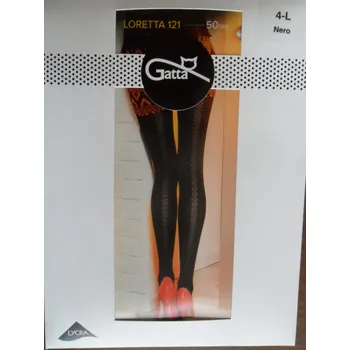 Dámské punčochy Gatta Loretta 121 50 den Punčochové kalhoty nero-černé 4-L