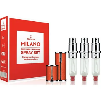 Kosmetická sada Travalo Milano Orange Spray Set Case + 3 Engines