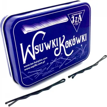 Spona do vlasů profilovaná s kuličkami, barva černá P-307/307MAT - 7 cm (matné, 20 ks + lesklé, 20 ks)