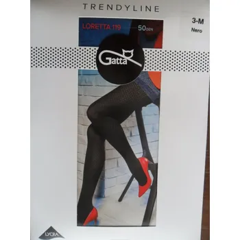Dámské punčochy Gatta Loretta 119 50 den Punčochové kalhoty nero-černé