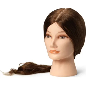 VÝPRODEJ: ​BraveHead Female XL 9863 - cvičná hlava, 100% lidské vlasy, 55-60 cm