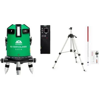 Měřící laser ADA 6D Servoliner Green + přijímač + lať + stativ