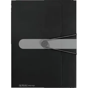Složka tříklopá Easy orga to go A4, PP, s gumou, černá