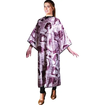 Příslušenství k barvení vlasů ​Eurostil Bordeaux Color Coat Cutting Cape - kadeřnická pláštěnka na stříhání, barvení, suchý zip VÝPRODEJ: 02501/73 - Maroon - kaštanová