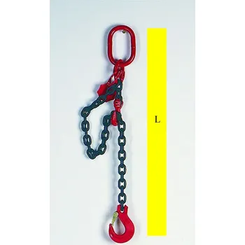 Upínací popruh zvedací řetěz jednopramenný se zkracovačem 5300kg AK1-13-8-LHG-1VHG, celková délka 1 m