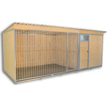 klec pro psa Kotec pro psa 2x5 m s přístavkem, kulatina