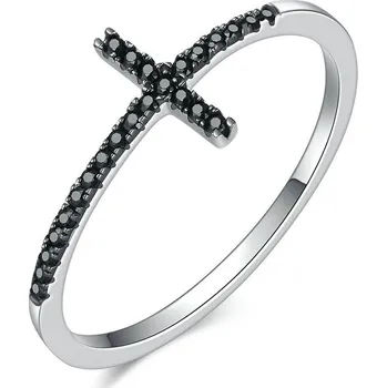 Prsten Elenys stříbrný prsten Třpytivý křížek Velikost: 7 (EU: 54-56)