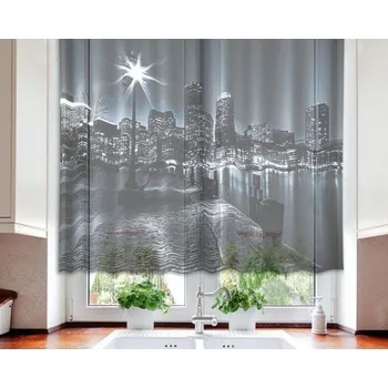 Závěs Dimex Boston fotozáclona černobílá 140 x 120 cm