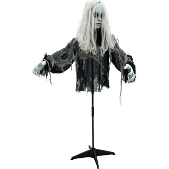 Party dekorace Europalms Zombie s otočnou hlavou 80 cm