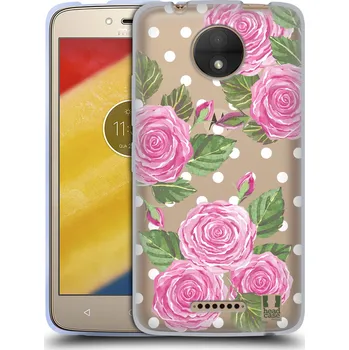 Pouzdro na mobilní telefon HEAD CASE silikonový obal na mobil Lenovo Moto C Anglické růže růžová barva (Pouzdro gelové HEAD CASE na mobil Lenovo Moto C vodní barvy poloprůhledný vzor anglická růže)