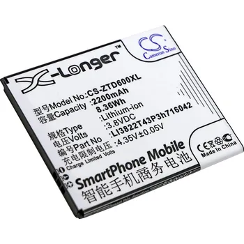 Baterie pro mobilní telefon Baterie Cameron Sino CS-ZTD600XL pro ZTE Blade D6 Dual SIM - neoriginální