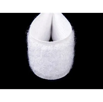 Zip Suchý zip 38 mm bílý, smyčky