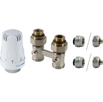 Hlavice pro radiátor Conecterm Set Vk Přímý (termostatická hlavice, "H" šroubení přímé, 2 ks svěrné šroubení na měď 15 mm) SET-KO-PXCU15/TOP