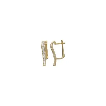 Náušnice Náušnice zlatý Pásek jednořadý se zirkony BU-96-M026A