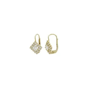 Náušnice Náušnice zlaté Kosočtverec se zirkony SL-172-k-b