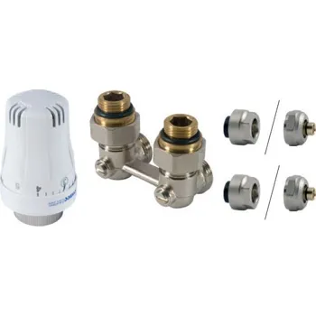 Hlavice pro radiátor Conecterm Set VK Rohový (termostatická hlavice, "H" šroubení rohové, 2 ks svěrné šroubení na PEX 16 mm) SET-KO-RXP16/TOP