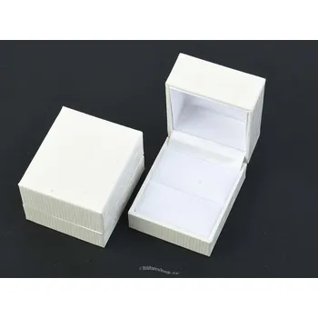 Dárková krabička Dárková koženková krabička bílá 5.3 x 4.6cm