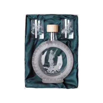 Láhev E-myslivost Sada slivovice 1x láhev 0,35 l - 2x štamprle 0,035l pro myslivce