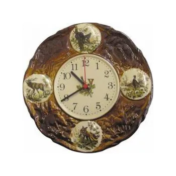 Hodiny E-myslivost Keramické hodiny s mysliveckým motivem