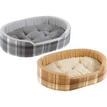 Pelíšek pro psa Ferplast Fer Dandy BA+PL 80 x 55 cm šedý/béžový