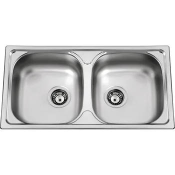 Nerezový dřez Sinks Okio 780 Duo V 0,5 mm matný RDOKM78043525