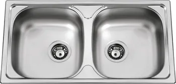 Nerezový dřez Sinks Okio 780 Duo V 0,5 mm matný RDOKM78043525