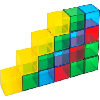 ostatní stavebnice Kostky – barevné, průhledné