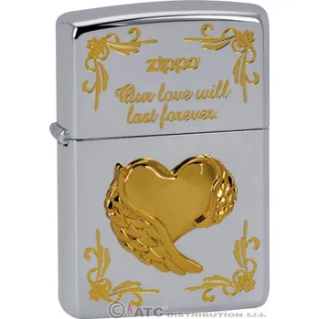 Zapalovač Benzínový zapalovač ZIPPO WING HEART TYPE 28194