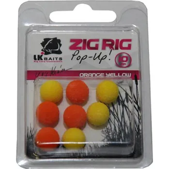 Nástraha LK Baits Zig Rig Pop–Up 10 mm oranžové/žluté