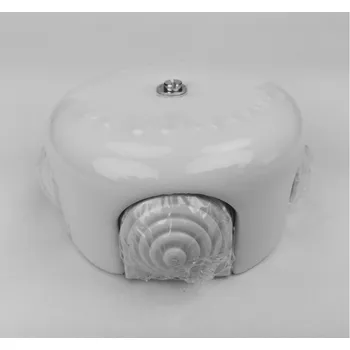 vypínač FONTINI by Font Barcelona Propojovací krabice retro na omítku bílá/černá - malá Barva: Bílá 30 399 17 2