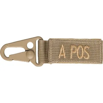 Sport Karabina s krevní skupinou A POS Mil-Tec - coyote