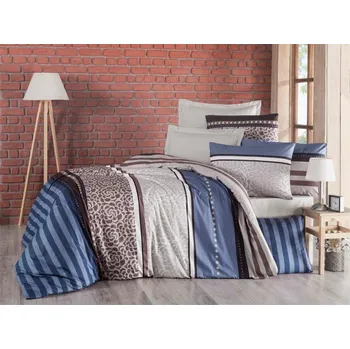 Bytový textil Kvalitex Delux Stripes modré bavlna 140 x 200, 70 x 90 cm