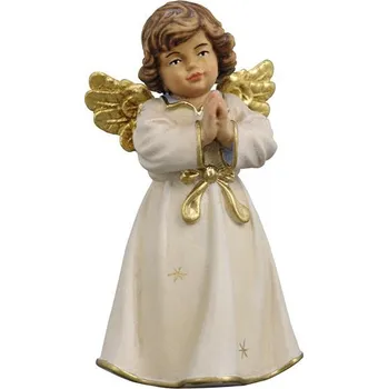 Vánoce Ornatis Anděl modlící se Provedení: Přírodní bez malování, Velikost stojících figur dospělých postav: 5 cm Dřevěný vyřezávaný anděl modlící se