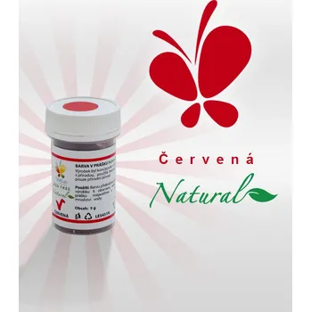 Potravinářské barvivo Barva v prášku Natural Line přírodní, červená 5 g/kelímek