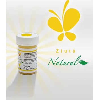 Potravinářské barvivo Barva v prášku Natural Line přírodní, žlutá 5 g/kelímek