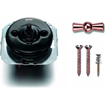 vypínač FONTINI by Font Barcelona Porcelánový vypínač Garby Colonial černý/klička měď Řazení: Vypínač č.6 – schodišťák – ovládá se ze 2 míst 31 308 27 31