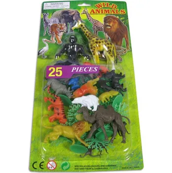 Figurka Made Zvířátka safari na kartě 25ks