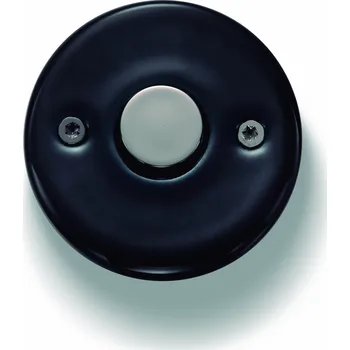 vypínač FONTINI by Font Barcelona Porcelánové tlačítko DO černé Spínač: černý nikl 33 310 02 2