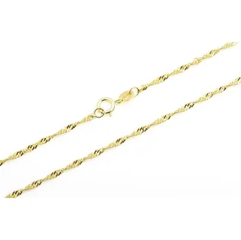 Řetízek Dámský řetízek ze žlutého zlata singapore 42 cm ZLR0884F + DÁREK ZDARMA