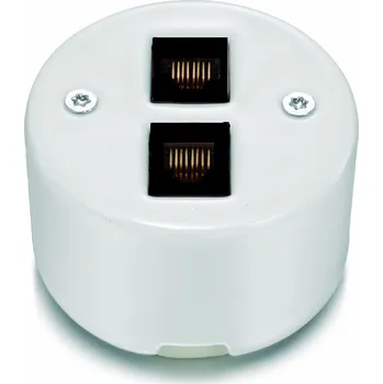 vypínač FONTINI by Font Barcelona Dvojitá porcelánová PC zásuvka DO Barva: Bílá 33 707 17 2