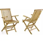 Divero Zahradní židle skládací týkové…