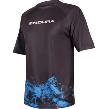 cyklistický dres Endura Singletrack T Mountains Navy