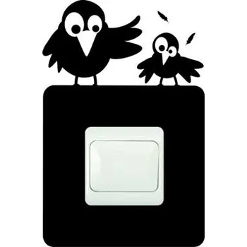 Samolepící dekorace Samolepka pod vypínač Ptáci na drátě 2 (dekorace na zeď)