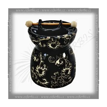 Aroma lampa Cerams Aromalampa Studna černá ornament 10 cm